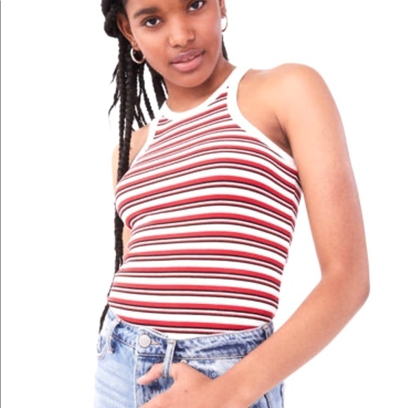 AEROPOSTALE Seriously Soft Heritage Blue Stripe Tank womens size S - Picture 5 of 6